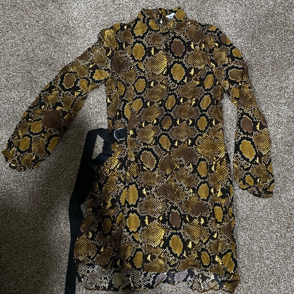 Zara animal print mini dress